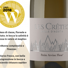 Medaglia d’oro alla PETITE ARVINE FLEUR 2017 alla “WOW! The Italian Wine Competition”: